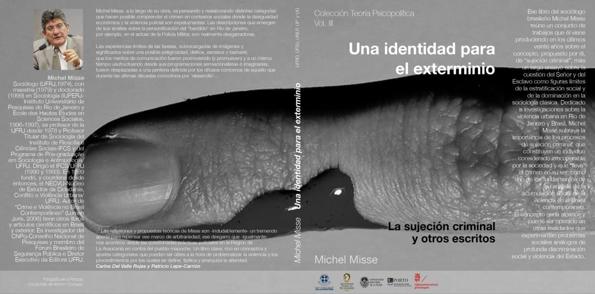 Capa do livro de Michel Misse:  Una identidad para el exterminio.